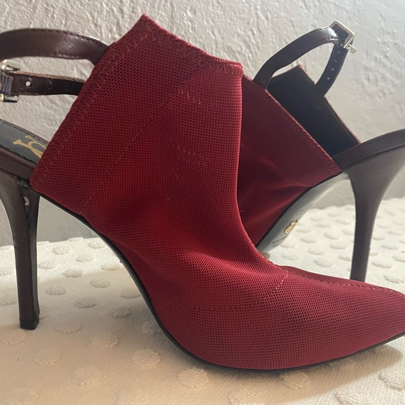 RARE!Vince Camuto Burgundy fabric slingback mule.SAMPLE Not on the retail market - Picture 13 of 16